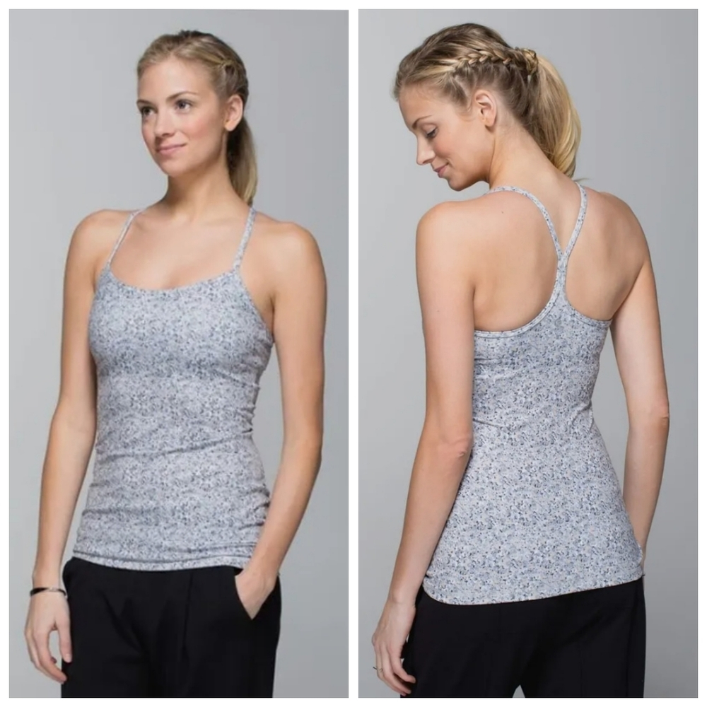 Lululemon Athletica Yoga Power Y Tank Silver Gray Size 4